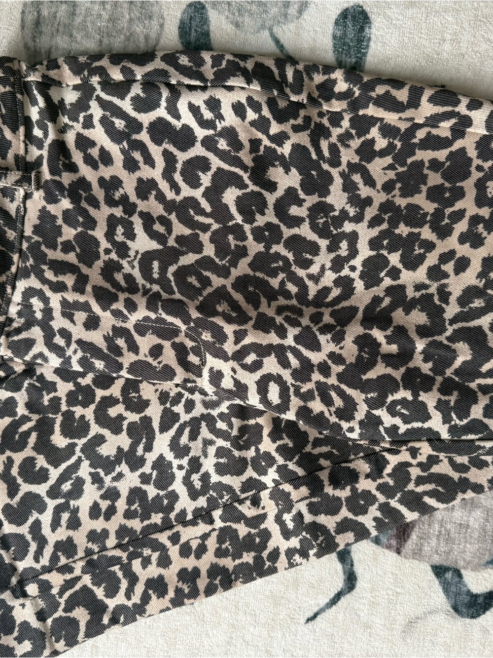 Free People Beige and Black Leopard Print Skirt